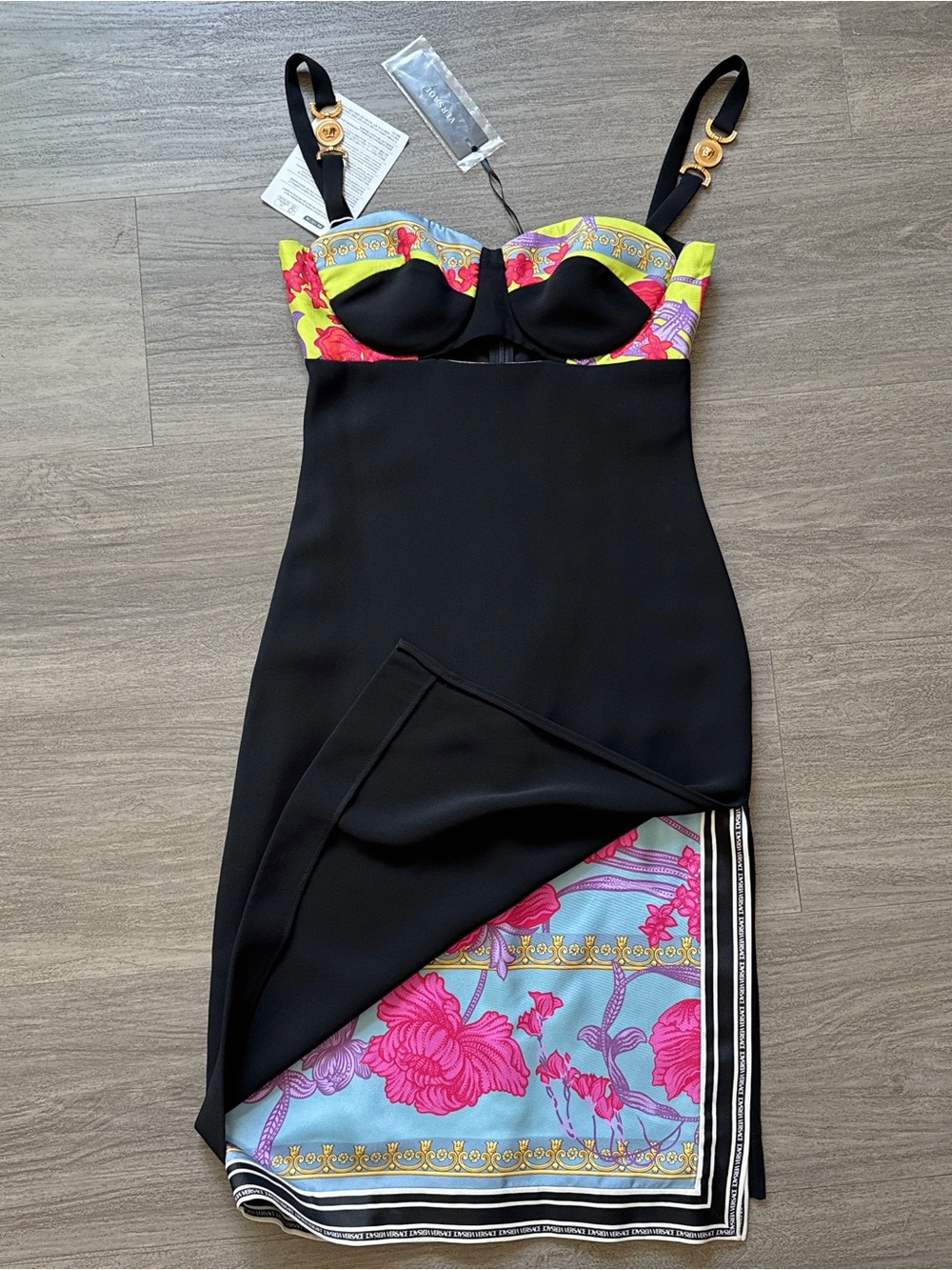 Versace Printed Twill Silk Crepe de Chine Acid Print
